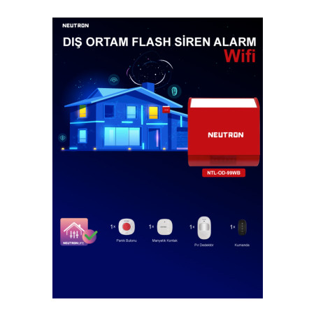Wi-fi Smart Dış Mekan Alarm Ve Güvenlik Sistemi - Kablosuz Alarm Seti - App Ile Kontrol