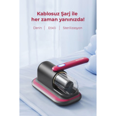 Anti Alerjen Uv Işınlı Şarjlı Yatak Ve Koltuk El Süpürgesi Gri