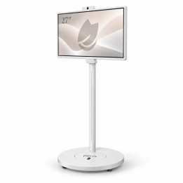 Pure Es TouchMove GM2702 27 inç taşınabilir akıllı dokunmatik ekran, tekerlekli standıyla yatay konumda