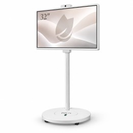 Pure Es TouchMove GM3202 32 inç taşınabilir akıllı dokunmatik ekran, tekerlekli standıyla yatay konumda