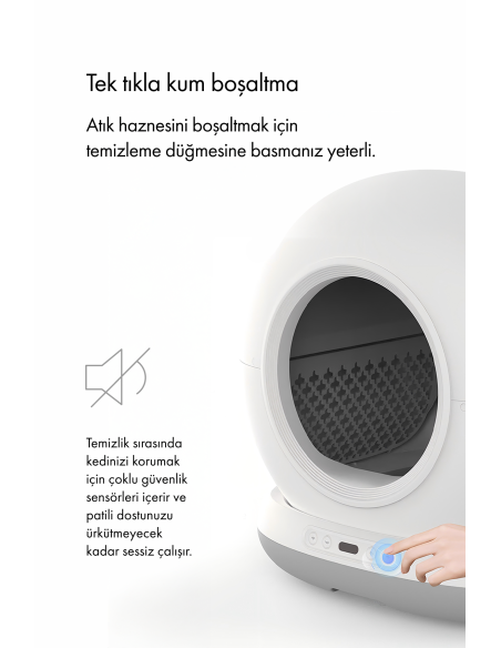 Whirtz | Kedinizin Konforu İçin Sessiz, Hijyenik, Akıllı Tuvalet Çözümü