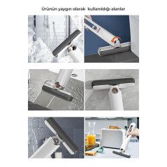 Taşınabilir Mini Mop Temizlik Paspası ve Cam Silme Aparatı