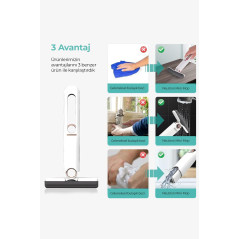 Taşınabilir Mini Mop Temizlik Paspası ve Cam Silme Aparatı