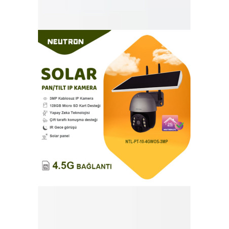 3MP 4G Solar Güneş Enerjili IP Kamera