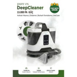 PURE ES DeepCleaner 13.000 Pa | Koltuk Yıkama | Ütüleme | Buharlı Temizleme | PetCare