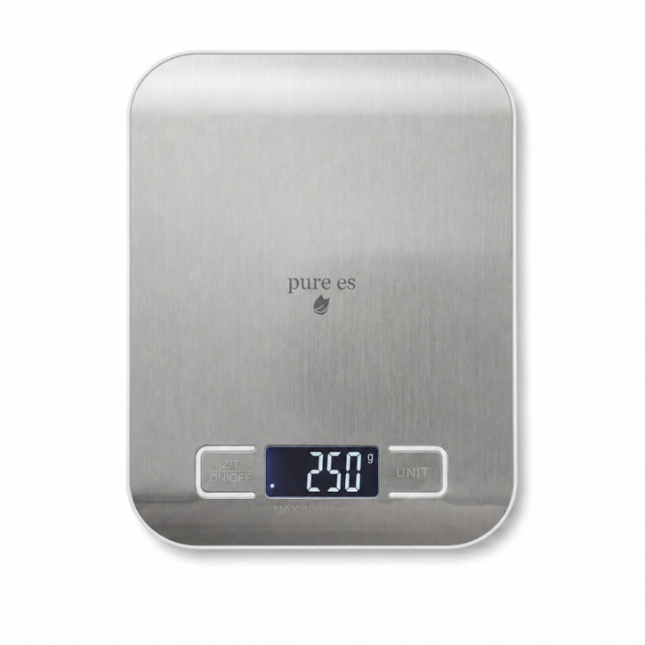 Pure Es DH-2012 10 kg Kapasiteli 1 g Hassasiyetli Dijital Mutfak Tartısı - Gri